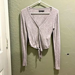 Abercrombie Light Gray Button-Down Long Sleeve Size XS